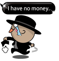 Black message 2 English version sticker #10118216