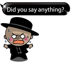 Black message 2 English version sticker #10118217