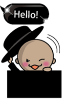 Black message 2 English version sticker #10118226