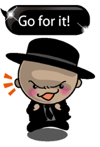 Black message 2 English version sticker #10118228