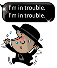 Black message 2 English version sticker #10118230