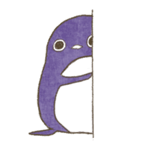 Blue penguins and gray seals sticker #10119967