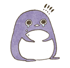 Blue penguins and gray seals sticker #10119989