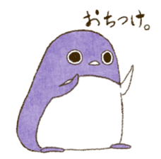 Blue penguins and gray seals sticker #10119990