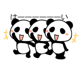 Cute panda balloon sticker #10120119
