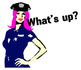 Cool policewoman's sticker #10120676