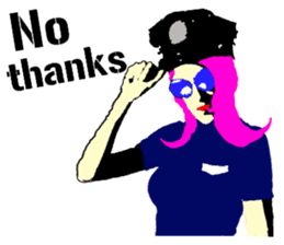 Cool policewoman's sticker #10120689
