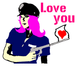 Cool policewoman's sticker #10120691