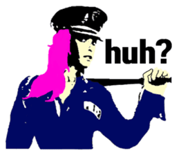 Cool policewoman's sticker #10120695