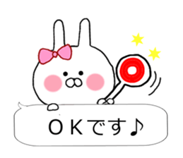 Chibi rabbit much use balloon talk sticker #10122032
