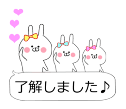 Chibi rabbit much use balloon talk sticker #10122034