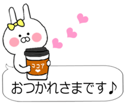 Chibi rabbit much use balloon talk sticker #10122037