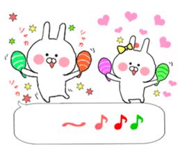 Chibi rabbit much use balloon talk sticker #10122041