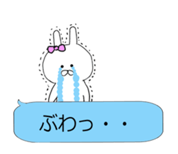 Chibi rabbit much use balloon talk sticker #10122045