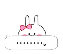 Chibi rabbit much use balloon talk sticker #10122050