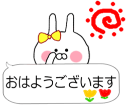 Chibi rabbit much use balloon talk sticker #10122051