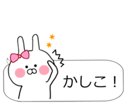 Chibi rabbit much use balloon talk sticker #10122056