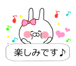 Chibi rabbit much use balloon talk sticker #10122058