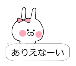 Chibi rabbit much use balloon talk sticker #10122059