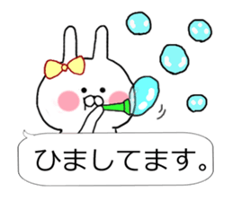 Chibi rabbit much use balloon talk sticker #10122060
