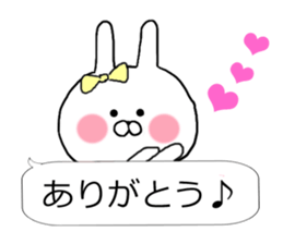 Chibi rabbit much use balloon talk sticker #10122061