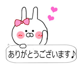 Chibi rabbit much use balloon talk sticker #10122063