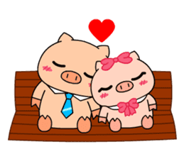 OFFICE PIG 3 : In love sticker #10122554