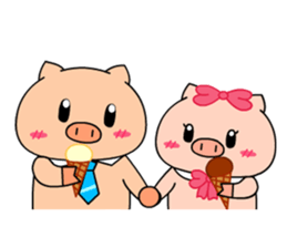 OFFICE PIG 3 : In love sticker #10122556