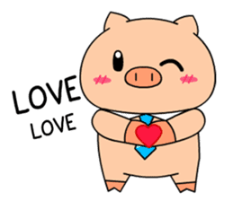 OFFICE PIG 3 : In love sticker #10122571