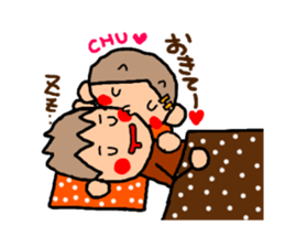 ORANGE chan and BROWN kun5 sticker #10122752