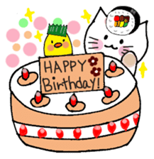 Sushi headdress Nina cat sticker #10123154