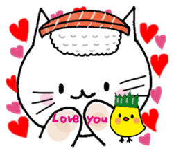 Sushi headdress Nina cat sticker #10123157