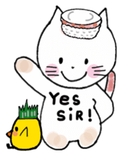 Sushi headdress Nina cat sticker #10123160