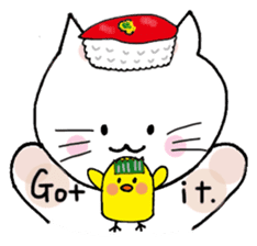Sushi headdress Nina cat sticker #10123161
