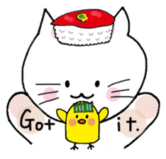 Sushi headdress Nina cat sticker #10123161