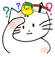 Sushi headdress Nina cat sticker #10123169