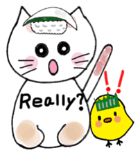 Sushi headdress Nina cat sticker #10123172