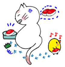 Sushi headdress Nina cat sticker #10123176