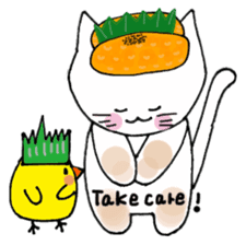 Sushi headdress Nina cat sticker #10123177