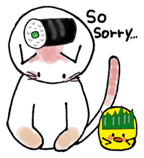 Sushi headdress Nina cat sticker #10123179