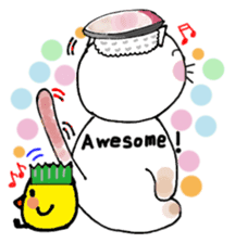 Sushi headdress Nina cat sticker #10123180