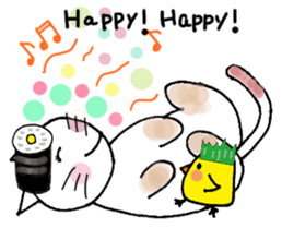 Sushi headdress Nina cat sticker #10123182