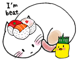 Sushi headdress Nina cat sticker #10123185