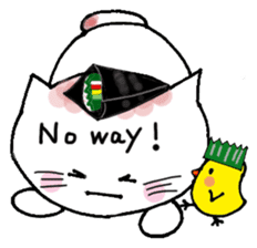 Sushi headdress Nina cat sticker #10123186