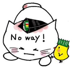 Sushi headdress Nina cat sticker #10123186