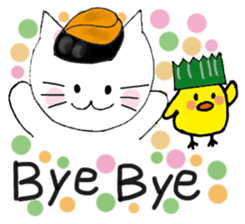 Sushi headdress Nina cat sticker #10123190