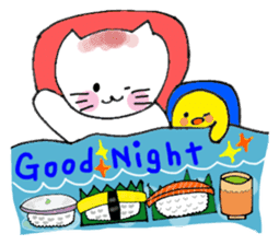 Sushi headdress Nina cat sticker #10123191