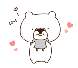 penguin and white bare1 sticker #10123718