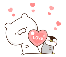 penguin and white bare1 sticker #10123719