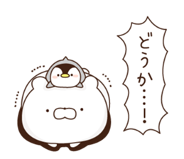 penguin and white bare1 sticker #10123732